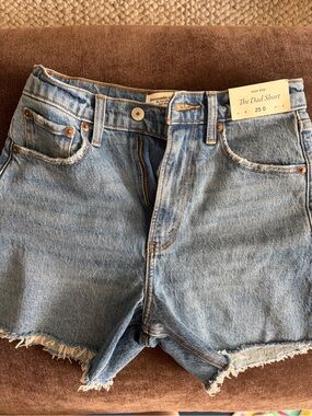 Abercrombie & Fitch Light Blue Denim 'The Dad Short' Jean Shorts